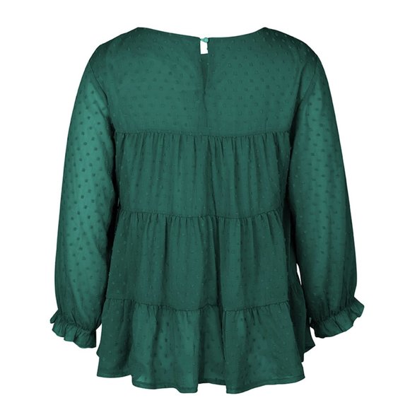 VINTAGE BOHO CHIC LAYERED BELL SLEEVED BLOUSE - Picture 9 of 9